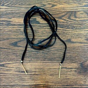 Black Suede Wrap Choker Necklace